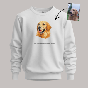 Pet Portrait Embroidery –Full Feature- Sweatshirt