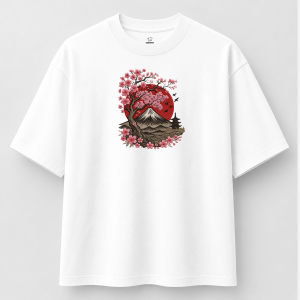 Alternative view of Mount Fuzi During Cherry Blossom  Embroidery