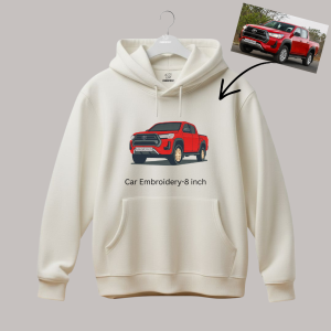 Alternative view of Custom Car Embroidery –Hoodie