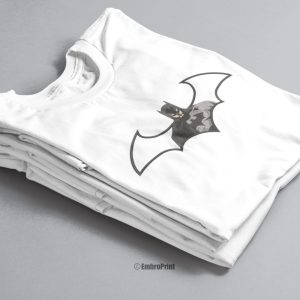 Alternative view of Batman Embroidered Oversized White Unisex Tshirt