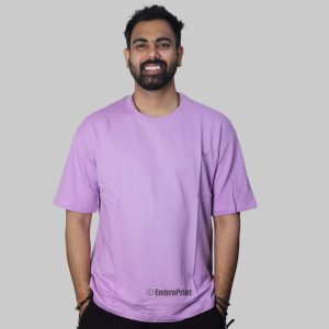 Oversized Drop-Shoulder T-Shirt – Lavender