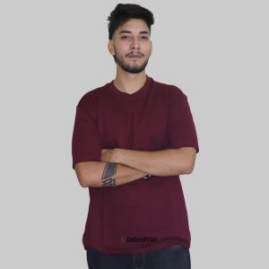 Alternative view of Premium Maroon Oversized Drop-Shoulder T-Shirt