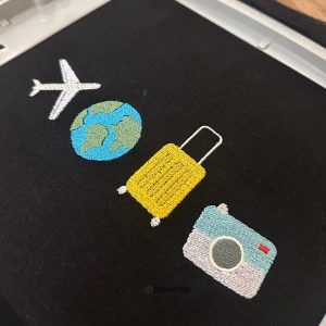 Alternative view of Travel Essentials Icons Tee – Black