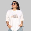 Baby Dog Embroidered Oversized White Unisex Tshirt