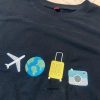 Travel Essentials Icons Tee – Black