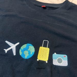 Travel Essentials Icons Tee – Black