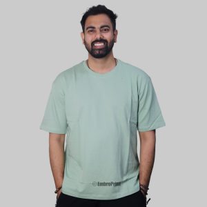 Oversized Drop-Shoulder T-Shirt – Sage Green