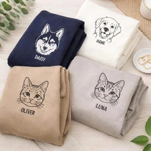 Custom Pet Lineart Embroidery